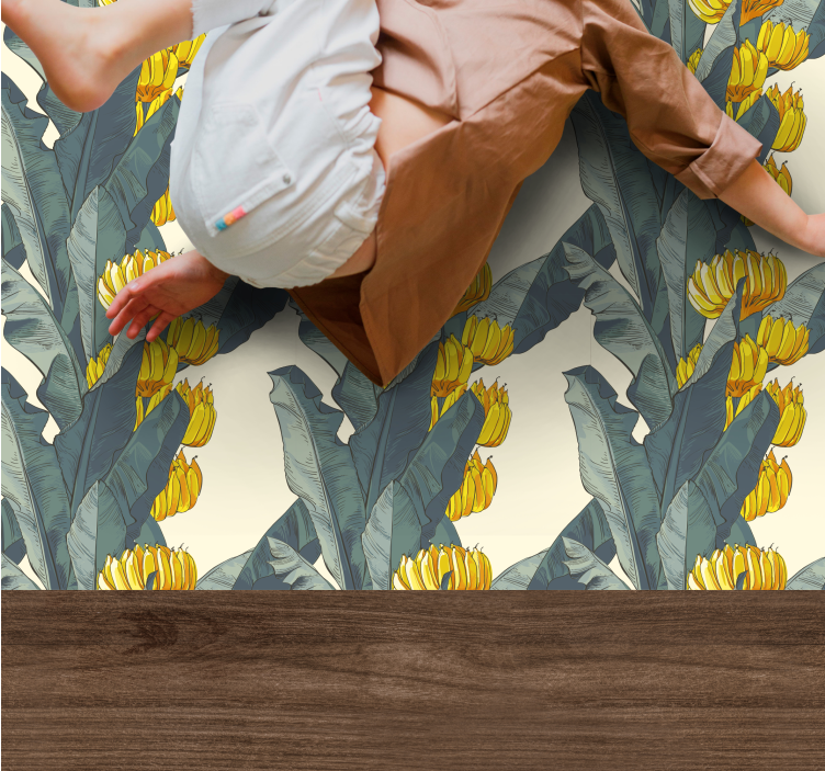 Tropical Floral Arrangement flower vinyl rug - TenStickers