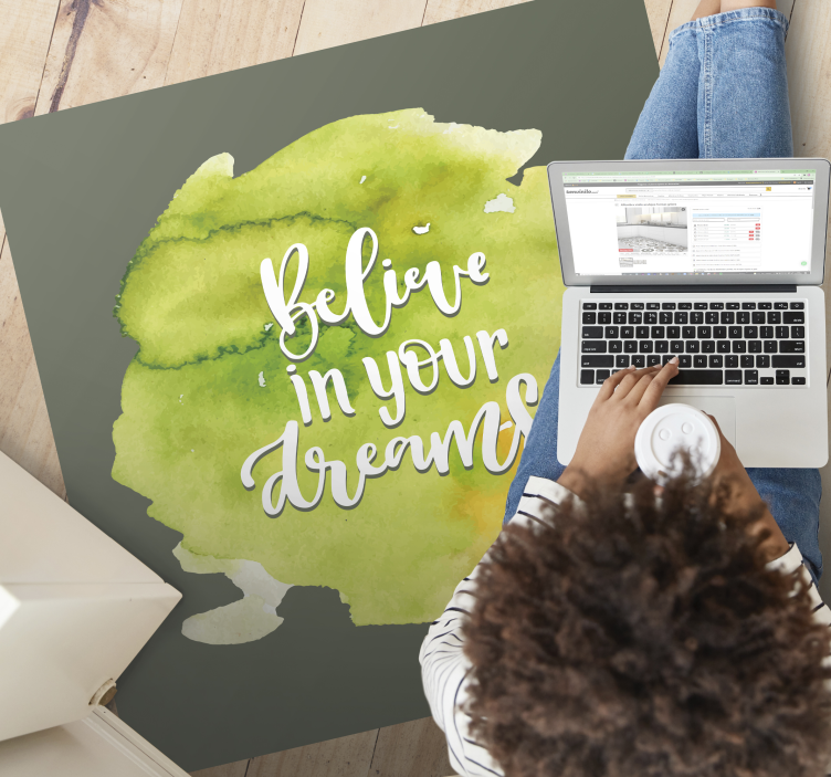 Trust in Aspirations custom vinyl rug - TenStickers