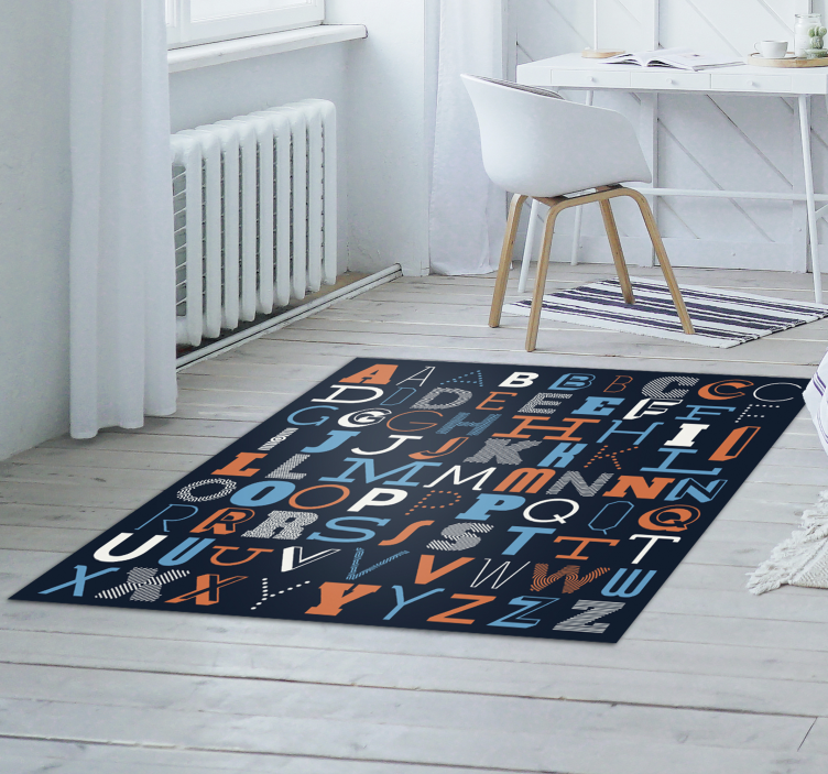 Typographic alphabet vinyl mat ABC - TenStickers