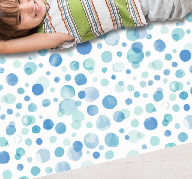 Vibrant Dot Arrangement vinyl rug - TenStickers