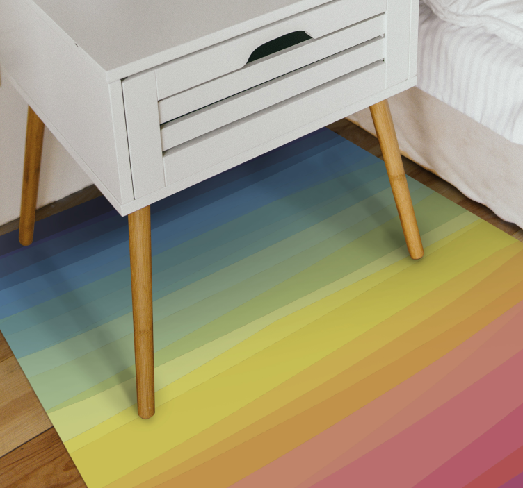Vibrant Gradient Lines stripes vinyl rug - TenStickers