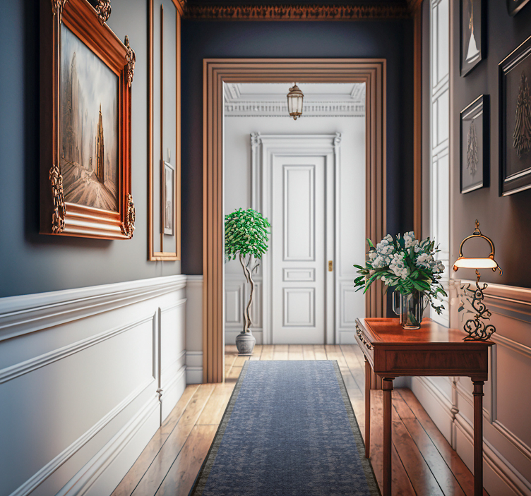 Vintage Blue Pattern vintage rug - TenStickers