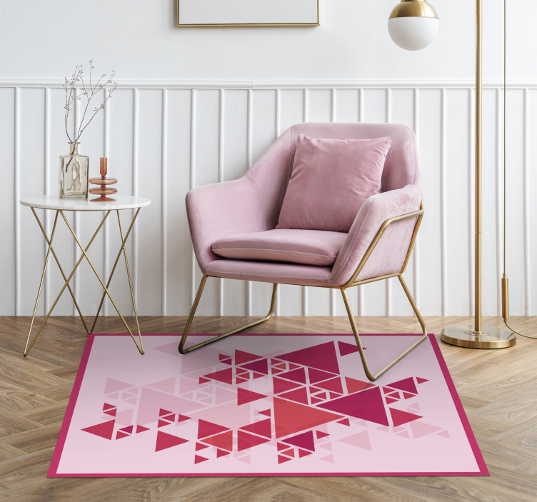 Vinyl carpet Modern Triangles Red - TenStickers