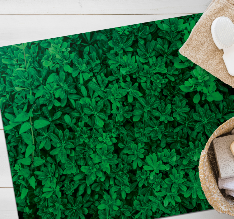 Vinyl rug clovers texture nature rug - TenStickers