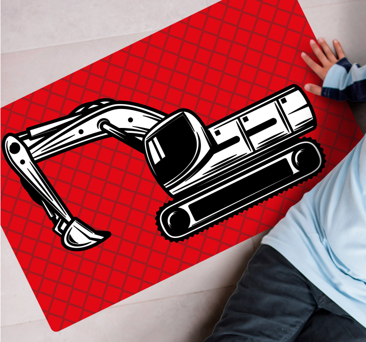 Vinyl rug excavator artwork - TenStickers