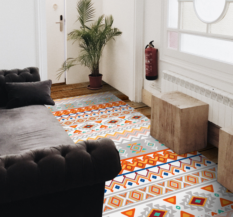 Vzduchový vzor bohemiasuBohemian Air Pattern ethnic rug - TenStickers