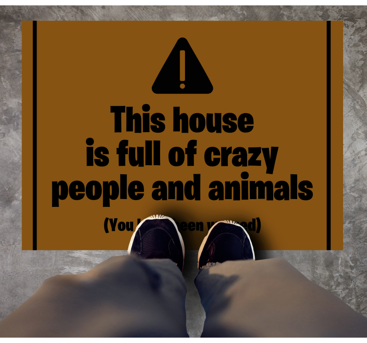 House full of crazy people custom vinyl rug - TenStickers
