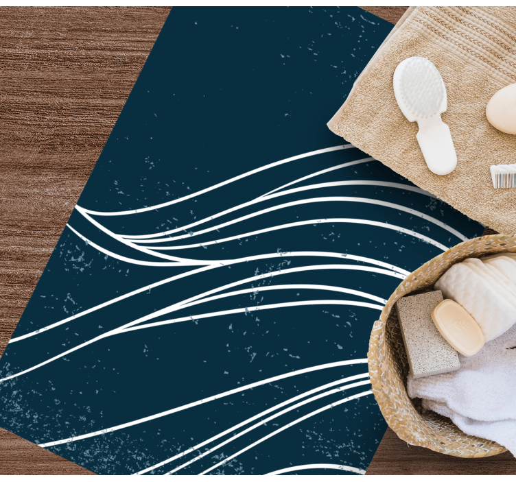 Water geometric art vinyl rugs - TenStickers