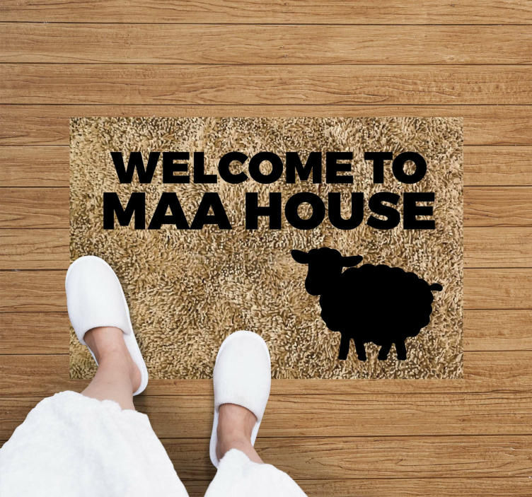 Welcome to maa house custom rug - TenStickers