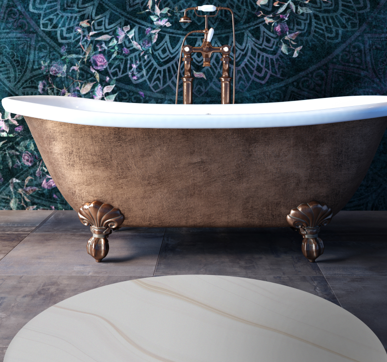 White marble minimal vinyl rug - TenStickers