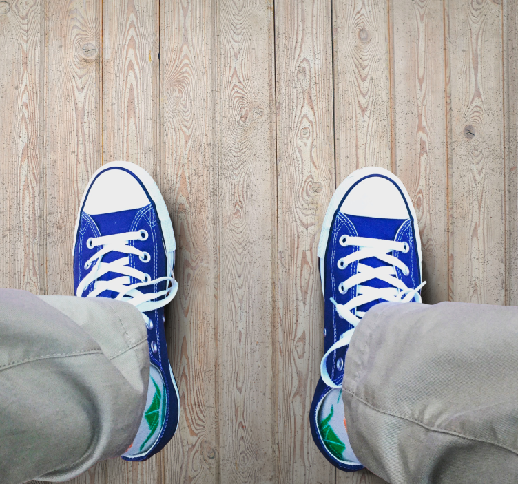 Wood vinyl rug in light brown planks - TenStickers