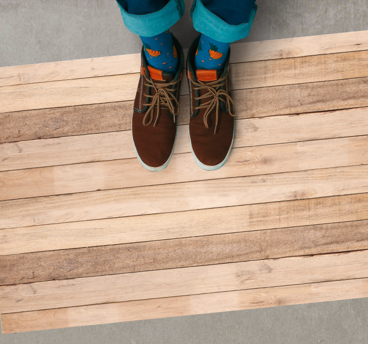Plank Style wood vinyl rug - TenStickers
