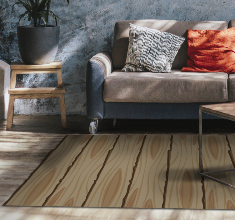 Wooden Stripes wood vinyl rug - TenStickers
