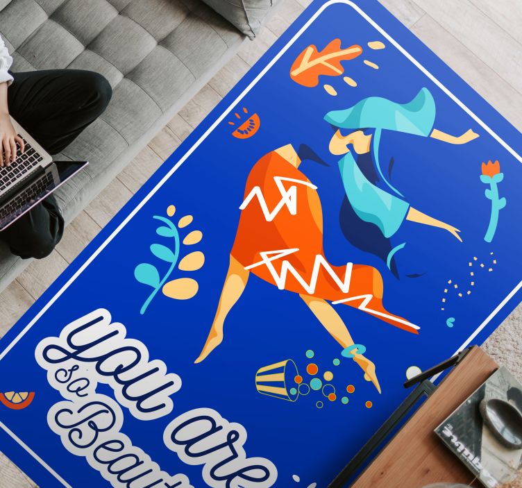 You are so beautiful female dancing custom rug - TenStickers