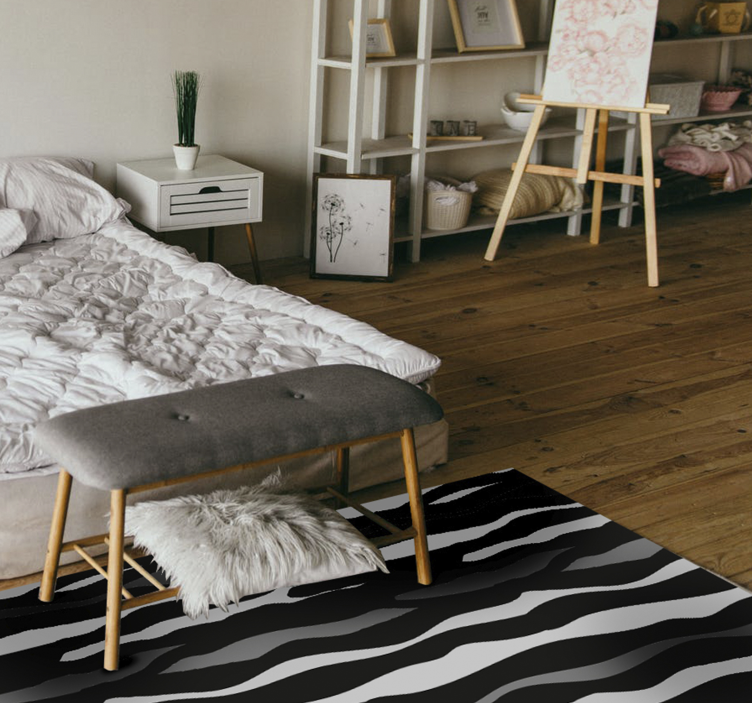Zebra animal print vinyl rug - TenStickers