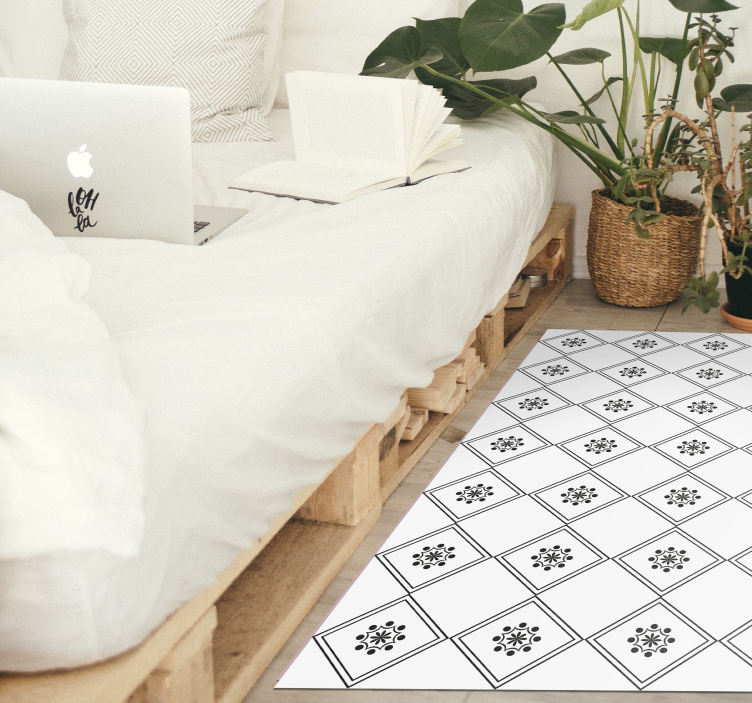Zeus tile modern vinyl rugs - TenStickers