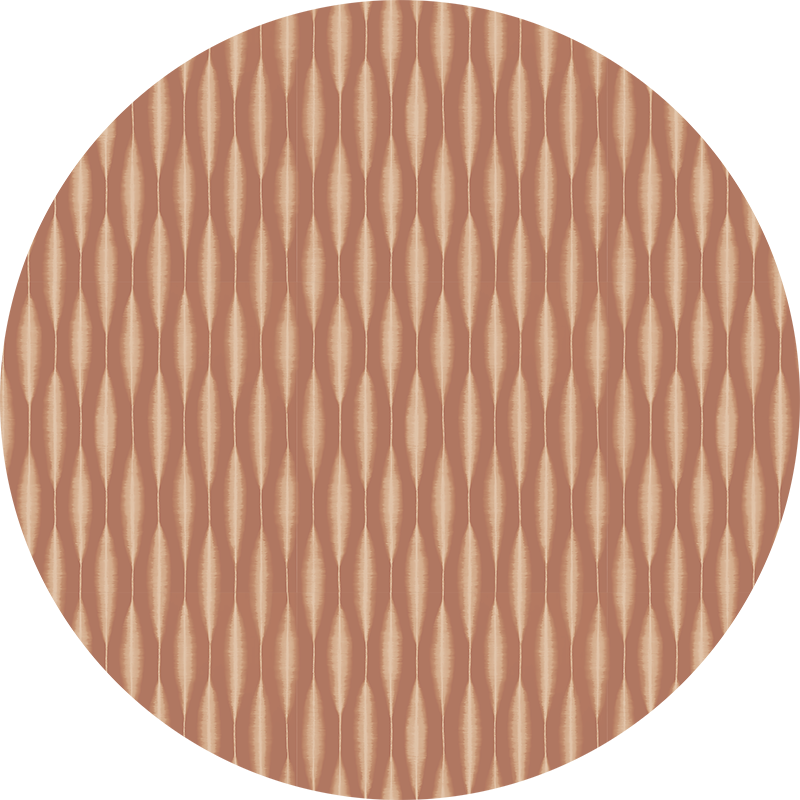 "Ikat Kasuri" Mocha Mousse modern vinyl rug - TenStickers