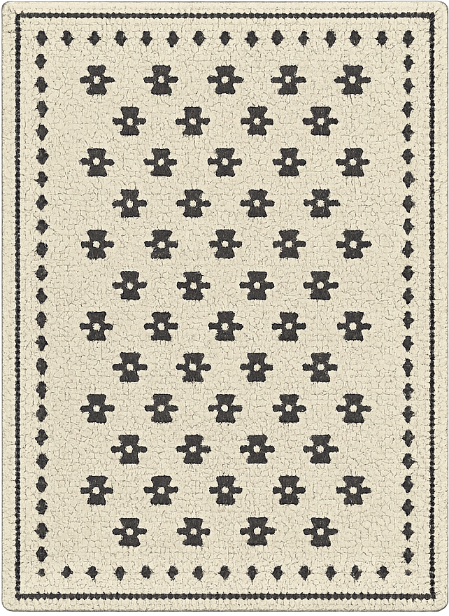 Flower mosaic living room vinyl rug - TenStickers