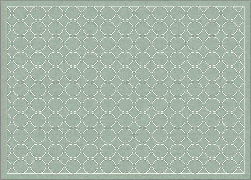 Muted celadon lattice kitchen vinyl rug - TenStickers