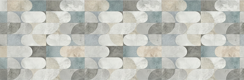 Kitchen vinyl rug modern pill mosaic design - TenStickers