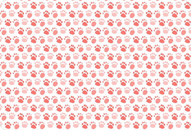 Animal vinyl rug with dog paw prints - TenStickers