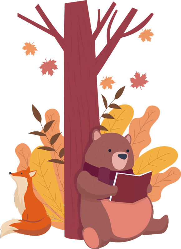 Animal vinyl rug featuring woodland creatures - TenStickers