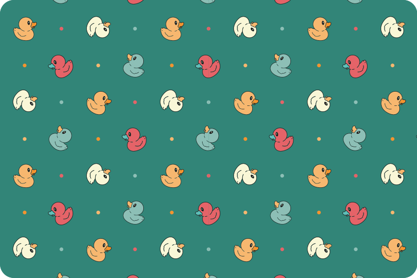 Animal vinyl rug with multicolored rubber duckies - TenStickers