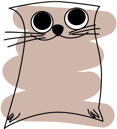 Brown painted cat animal vinyl rug - TenStickers