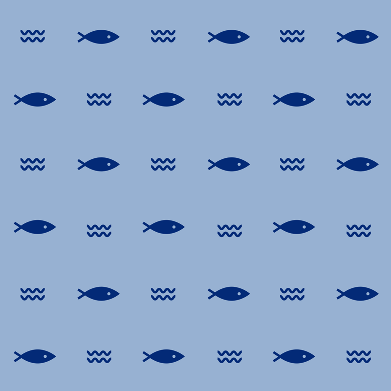 Animal vinyl rug with minimal fish pattern - TenStickers