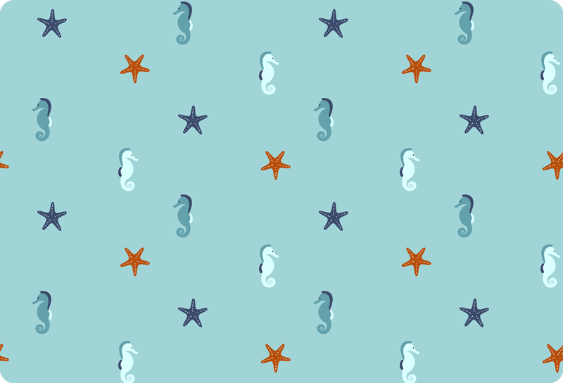 Animal vinyl rug in nautical design - TenStickers