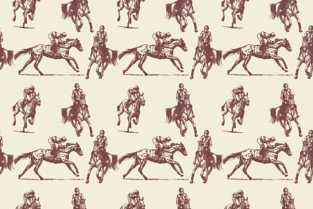 Beige and brown horse pattern animal vinyl rug - TenStickers