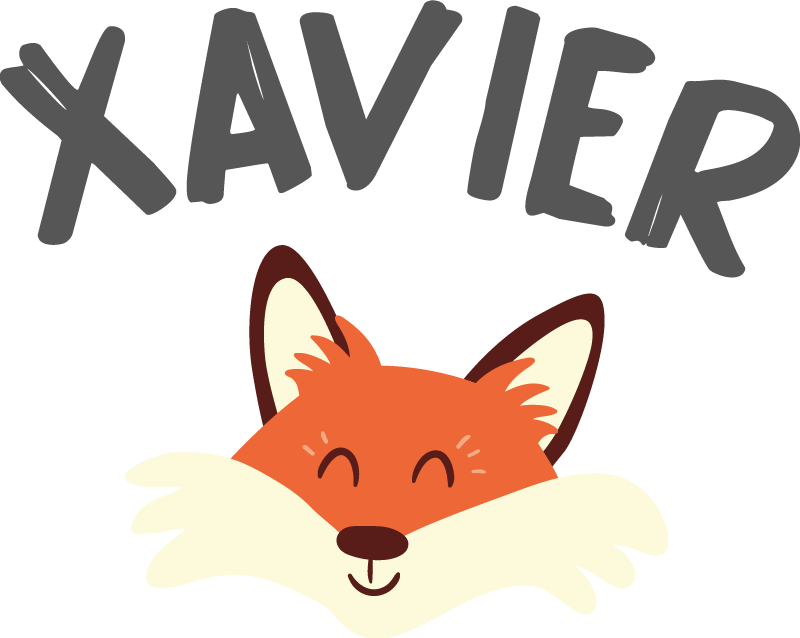 Animal vinyl rug playful fox head - TenStickers