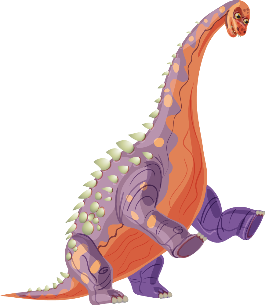 Animal vinyl rug colorful dino character - TenStickers