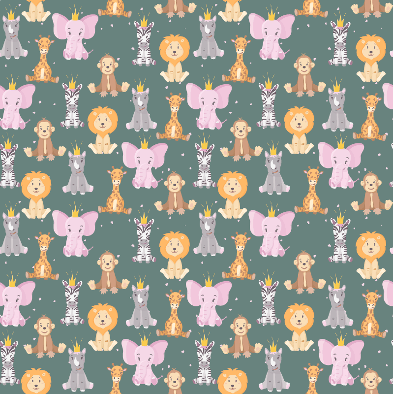 Charming animal vinyl rug - TenStickers