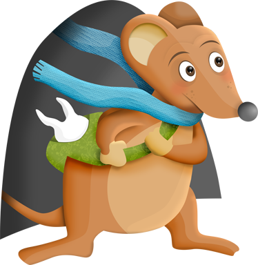 Teeth mouse animal vinyl rug - TenStickers