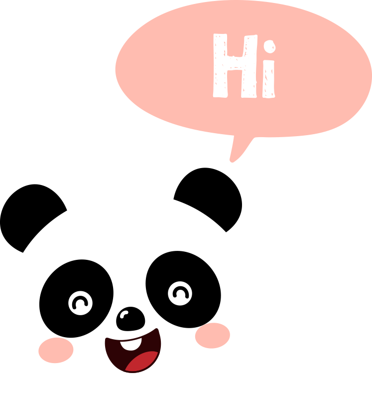 Animal vinyl rug with cartoon panda greeting you - TenStickers
