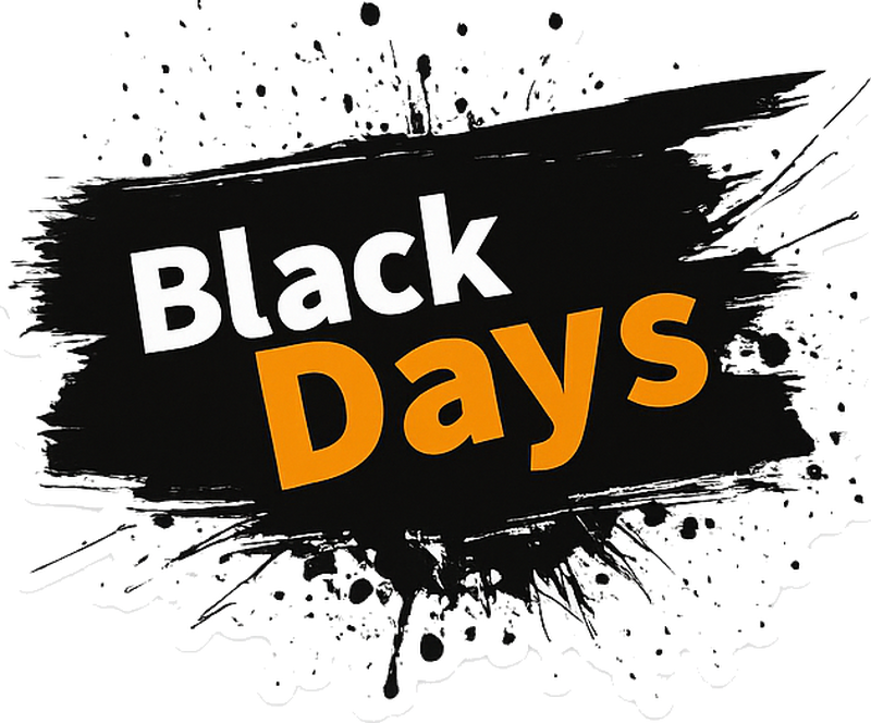 Black friday vinyl rug black and white "black days" - TenStickers