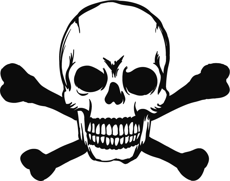 Halloween vinyl rug car skull - TenStickers