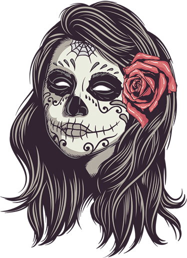 Halloween vinyl rug la catrina - TenStickers
