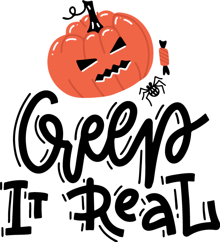 Halloween vinyl rug creepy pumpkin design - TenStickers