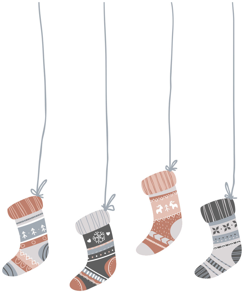 Christmas vinyl rug christmas stockings - TenStickers