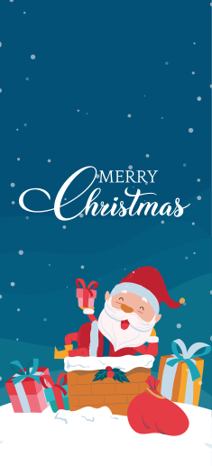 Christmas vinyl rug for a joyful christmas with santa - TenStickers