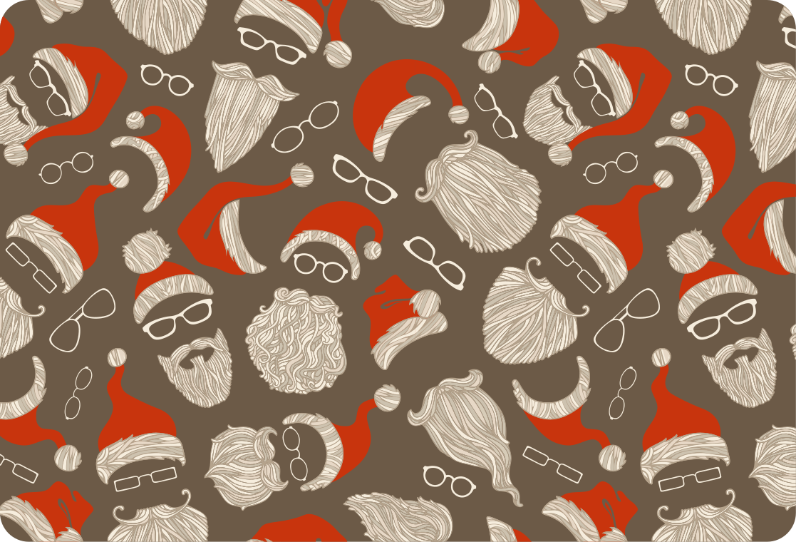 Christmas vinyl rug vintage santa claus design - TenStickers