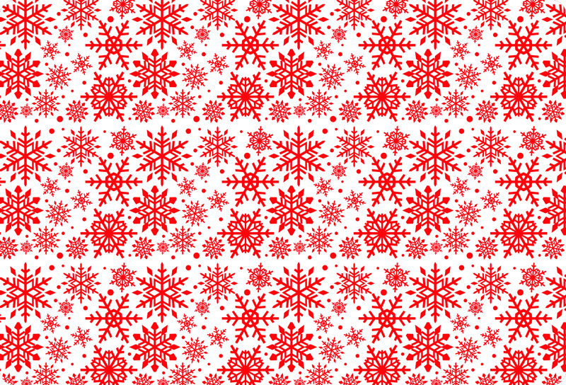 Christmas vinyl rug red snowflakes design - TenStickers
