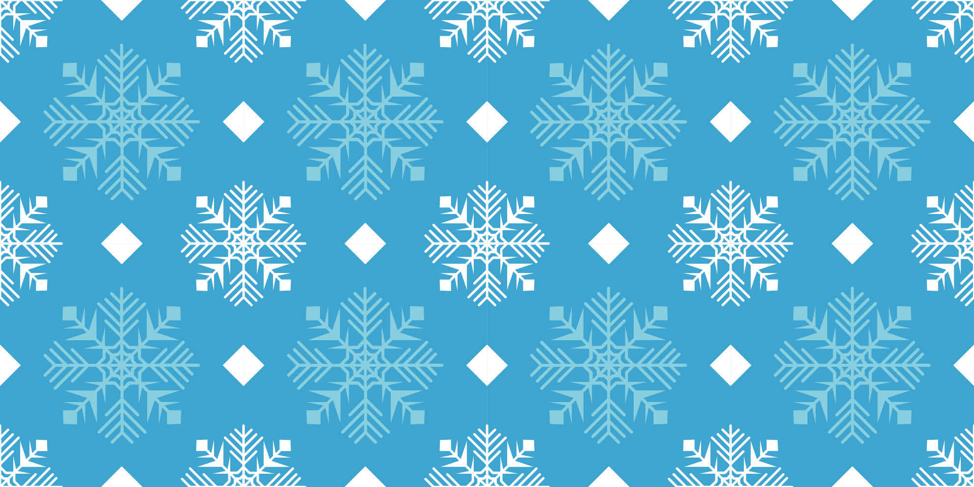 Christmas vinyl rug in blue snowflake design - TenStickers
