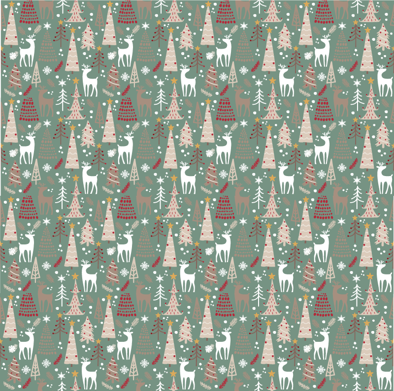 Christmas forest pattern christmas vinyl rug - TenStickers
