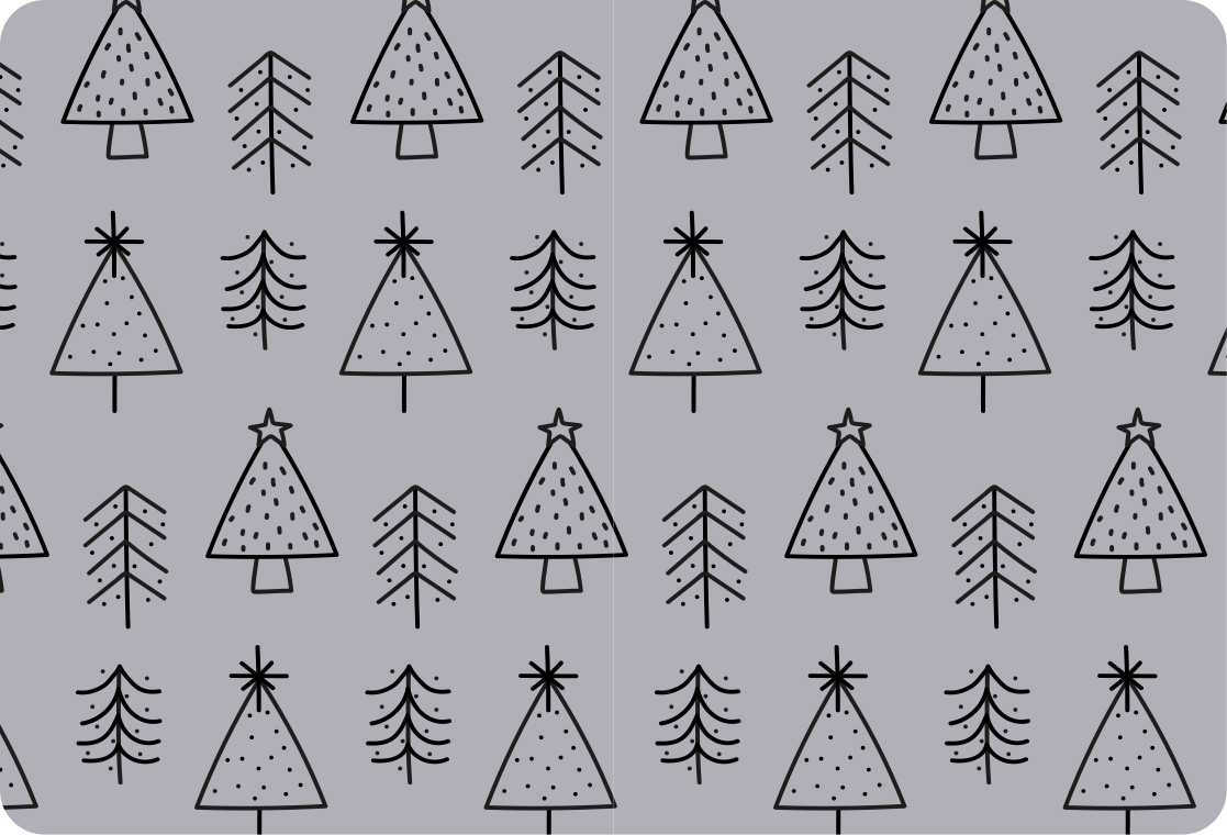 Christmas vinyl rug patterned christmas trees - TenStickers