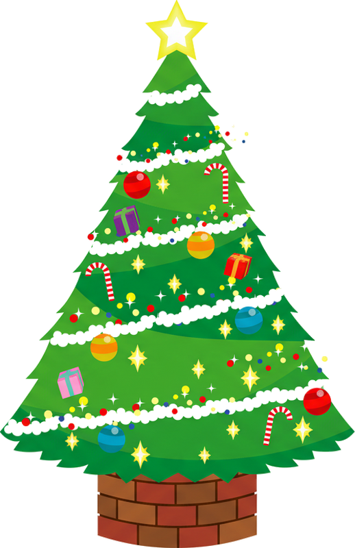 Christmas vinyl rug with christmas tree design - TenStickers