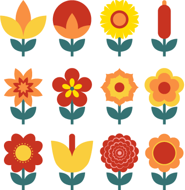 Flower vinyl rug summer flowers collection - TenStickers