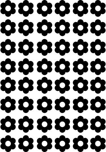 Flower vinyl rug floral sticker sheet - TenStickers